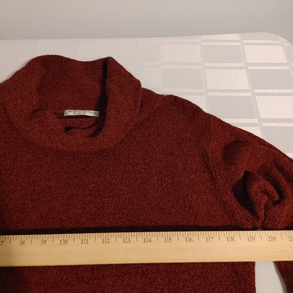 (3/$20) Vintage Margaret Winters Women's Cowl Neck Sweater Burgundy Size XS - Picture 5 of 12